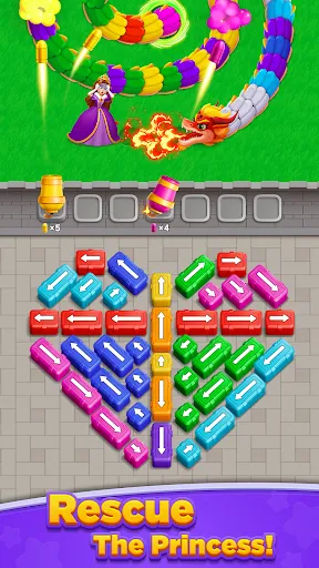 Скриншот 1 — Princess Rescue: Цветной Пазл
