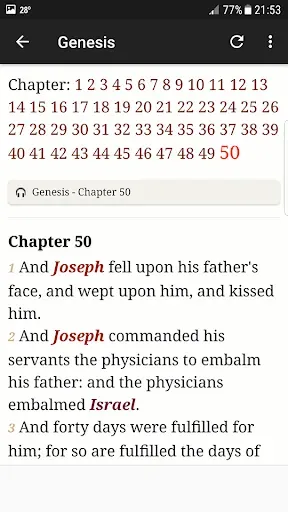 Скриншот 4 — King James Audio Bible - Pro