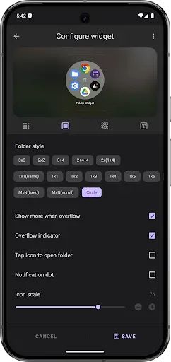 Скриншот 3 — Folder Widget - Large Folders