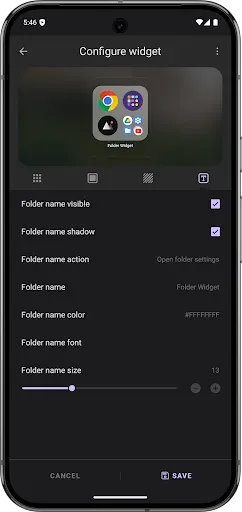 Скриншот 7 — Folder Widget - Large Folders