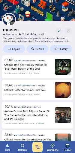 Скриншот 1 — Relay for reddit