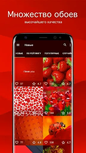 Скриншот 1 — Красные обои PRO