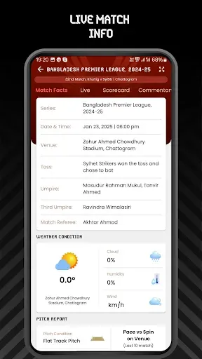 Скриншот 5 — Red White Cricket Live Line