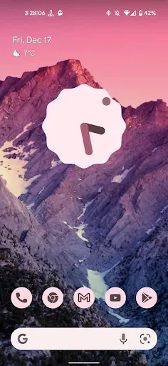 Скриншот 1 — Clock Widget (Material You)
