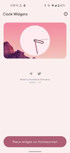 Скриншот 2 — Clock Widget (Material You)