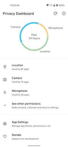 Скриншот 2 — Privacy Dashboard