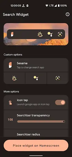 Скриншот 3 — Search Widget (Material You)
