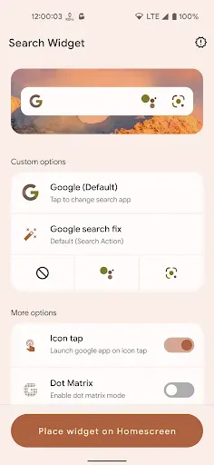 Скриншот 6 — Search Widget (Material You)