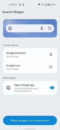 Скриншот 7 — Search Widget (Material You)
