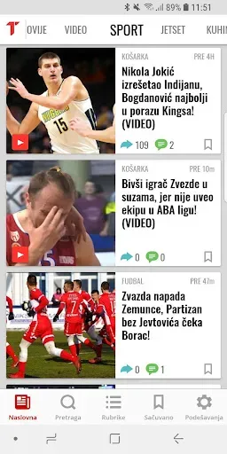 Скриншот 2 — Telegraf Najnovije Vesti