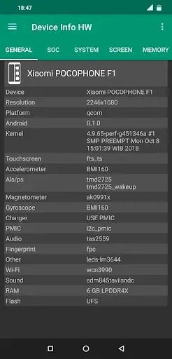 Скриншот 2 — Device Info HW