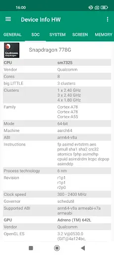 Скриншот 3 — Device Info HW