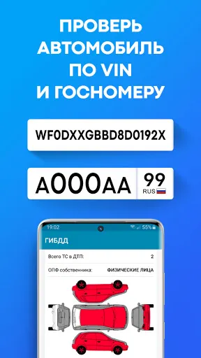 Скриншот 1 — Проверка авто по гос номеру РФ