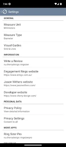 Скриншот 7 — Ring Sizer by Jason Withers ©