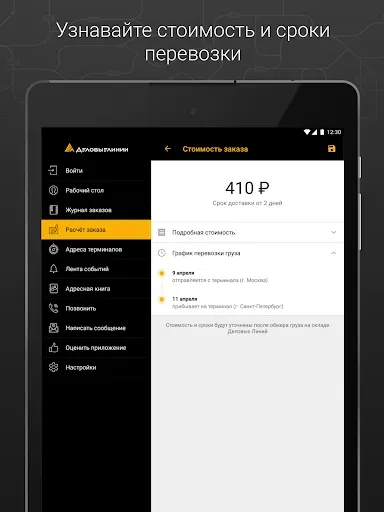 Скриншот 7 — Деловые Линии - Грузоперевозки