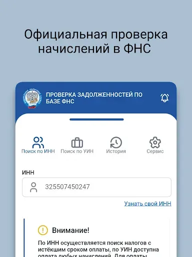 Скриншот 6 — Налоги ФНС РФ: Оплата Налогов
