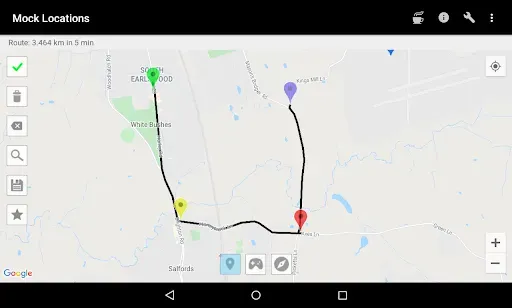 Скриншот 2 — Mock Locations (fake GPS path)