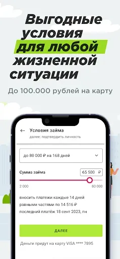 Скриншот 2 — Займы онлайн — ГринМани