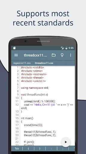 Скриншот 2 — Cxxdroid - C/C++ compiler IDE