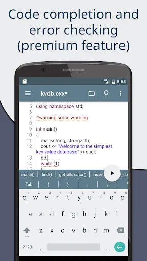Скриншот 6 — Cxxdroid - C/C++ compiler IDE