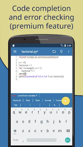 Скриншот 5 — Pydroid 3 - IDE for Python 3