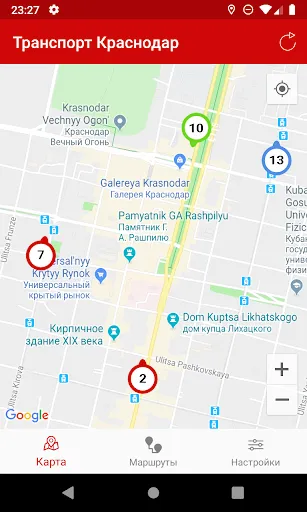 Скриншот 6 — Транспорт Краснодар Онлайн