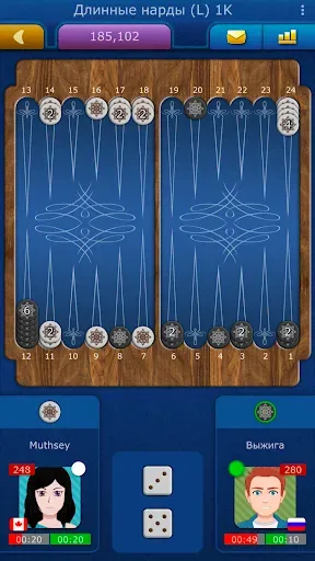Скриншот 1 — Нарды LiveGames онлайн