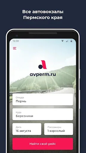 Скриншот 1 — avperm.ru - автовокзалы Перми