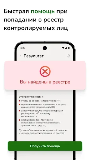 Скриншот 4 — Реестр Контролируемых Лиц