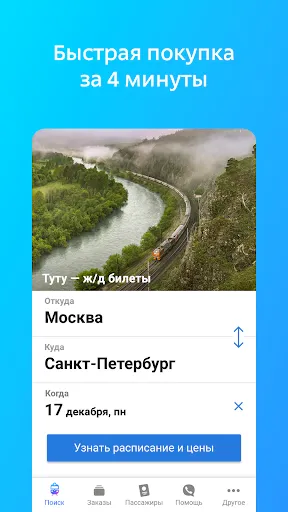 Скриншот 1 — Жд билеты