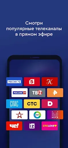 Скриншот 1 — ТВ России каналы онлайн. TV IP