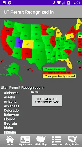 Скриншот 1 — CCW – Concealed Carry 50 State