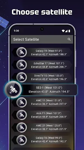 Скриншот 2 — Satellite Finder (Dishpointer)