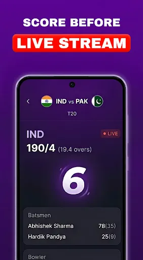 Скриншот 2 — Cricket Live Score : Live Line