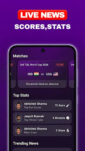 Скриншот 5 — Cricket Live Score : Live Line