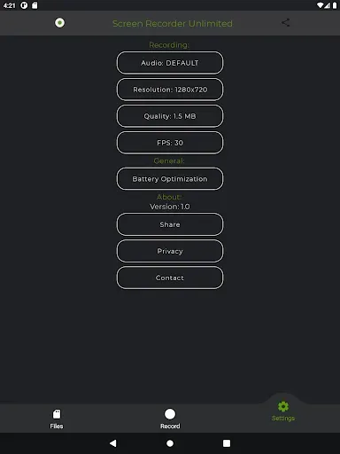Скриншот 4 — Screen Recorder Unlimited