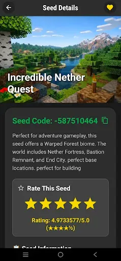 Скриншот 3 — Seed for Minecraft Map