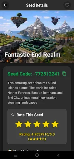 Скриншот 4 — Seed for Minecraft Map