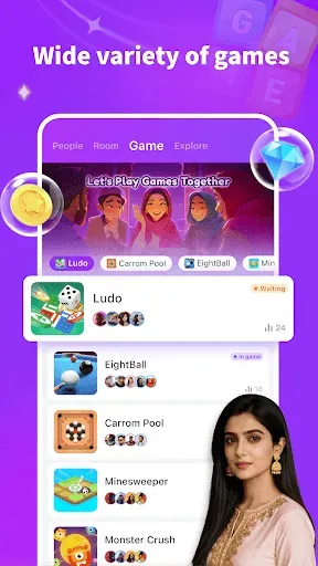 Скриншот 1 — HelloYo - Games & Party & Chat