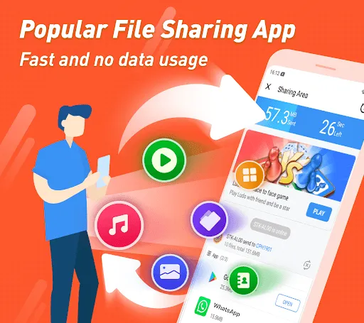 Скриншот 1 — ShareKaro Lite: File Share App