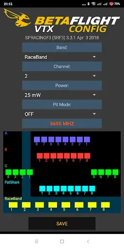 Скриншот 3 — Betaflight VTX Config