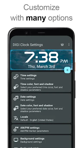 Скриншот 3 — Виджет DIGI Clock