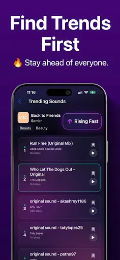 Скриншот 1 — Tk Trends - Viral Sounds Hooks