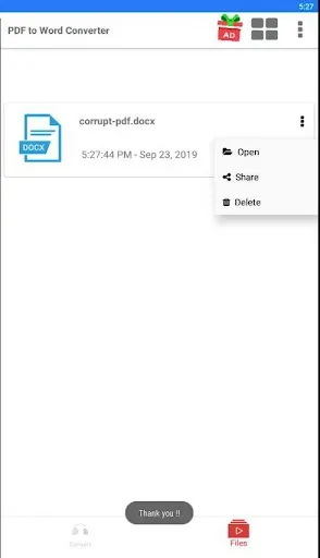 Скриншот 2 — Конвертировать PDF в Word