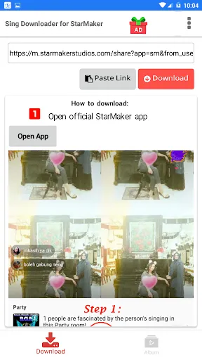 Скриншот 1 — Sing Downloader for Starmaker