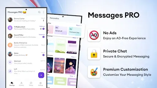 Скриншот 1 — Messages Pro: SMS Messaging
