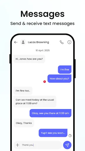 Скриншот 2 — Messenger: Messages SMS App