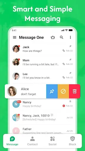 Скриншот 1 — Message One: SMS + Мессенджеры