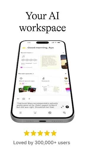 Скриншот 1 — Fabric: AI Notes, Files, Ideas