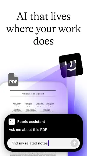Скриншот 2 — Fabric: AI Notes, Files, Ideas